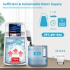 image:imageVEVOR 11Gal Water Distiller 03GalH Distilled Water Maker Machine 750W 099H Timing Set Temp Display 304 Stainless Steel Countertop Distiller Plastic Carafe Cleaning Powder 3 Carbon Packs WhiteWhite