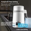image:imageVEVOR 11Gal Water Distiller 03GalH Distilled Water Maker Machine 750W 099H Timing Set Temp Display 304 Stainless Steel Countertop Distiller Plastic Carafe Cleaning Powder 3 Carbon Packs WhiteWhite