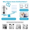 image:imageVEVOR 11Gal Water Distiller 03GalH Distilled Water Maker Machine 750W 099H Timing Set Temp Display 304 Stainless Steel Countertop Distiller Plastic Carafe Cleaning Powder 3 Carbon Packs WhiteWhite
