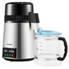 image:imageVEVOR 11Gal Water Distiller 03GalH Distilled Water Maker Machine 750W 099H Timing Set Temp Display 304 Stainless Steel Countertop Distiller Plastic Carafe Cleaning Powder 3 Carbon Packs WhiteSilver