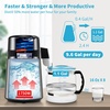 image:imageVEVOR 11Gal Water Distiller 04GalH Distilled Water Maker Machine 1750W 099H Timing Dual Temp Display 304 Stainless Steel Countertop Distiller Glass Carafe Cleaning Powder 3 Carbon Packs SilverSilver