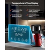 image:imageVEVOR 11Gal Water Distiller 04GalH Distilled Water Maker Machine 1750W 099H Timing Dual Temp Display 304 Stainless Steel Countertop Distiller Glass Carafe Cleaning Powder 3 Carbon Packs SilverWine Red