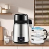 image:imageVEVOR 11Gal Water Distiller 04GalH Distilled Water Maker Machine 1750W 099H Timing Dual Temp Display 304 Stainless Steel Countertop Distiller Glass Carafe Cleaning Powder 3 Carbon Packs SilverSilver