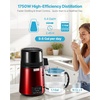 image:imageVEVOR 11Gal Water Distiller 04GalH Distilled Water Maker Machine 1750W 099H Timing Dual Temp Display 304 Stainless Steel Countertop Distiller Glass Carafe Cleaning Powder 3 Carbon Packs SilverWine Red
