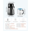 image:imageVEVOR 11Gal Water Distiller 04GalH Distilled Water Maker Machine 1750W 099H Timing Dual Temp Display 304 Stainless Steel Countertop Distiller Glass Carafe Cleaning Powder 3 Carbon Packs SilverGrey
