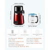 image:imageVEVOR 11Gal Water Distiller 04GalH Distilled Water Maker Machine 1750W 099H Timing Dual Temp Display 304 Stainless Steel Countertop Distiller Glass Carafe Cleaning Powder 3 Carbon Packs SilverWine Red