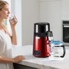 image:imageVEVOR 11Gal Water Distiller 04GalH Distilled Water Maker Machine 1750W 099H Timing Dual Temp Display 304 Stainless Steel Countertop Distiller Glass Carafe Cleaning Powder 3 Carbon Packs SilverWine Red