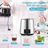 image:imageVEVOR 11Gal Water Distiller 04GalH Distilled Water Maker Machine 1750W 099H Timing Dual Temp Display 304 Stainless Steel Countertop Distiller Glass Carafe Cleaning Powder 3 Carbon Packs SilverSilver