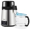 image:imageVEVOR 11Gal Water Distiller 04GalH Distilled Water Maker Machine 1750W 099H Timing Dual Temp Display 304 Stainless Steel Countertop Distiller Glass Carafe Cleaning Powder 3 Carbon Packs SilverSilver