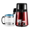 image:imageVEVOR 11Gal Water Distiller 04GalH Distilled Water Maker Machine 1750W 099H Timing Dual Temp Display 304 Stainless Steel Countertop Distiller Glass Carafe Cleaning Powder 3 Carbon Packs SilverWine Red