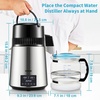 image:imageVEVOR 11Gal Water Distiller 04GalH Distilled Water Maker Machine 1750W 099H Timing Dual Temp Display 304 Stainless Steel Countertop Distiller Glass Carafe Cleaning Powder 3 Carbon Packs SilverSilver