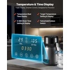 image:imageVEVOR 11Gal Water Distiller 04GalH Distilled Water Maker Machine 1750W 099H Timing Dual Temp Display 304 Stainless Steel Countertop Distiller Glass Carafe Cleaning Powder 3 Carbon Packs SilverGrey