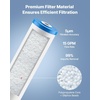 image:imageVEVOR CTO Whole House Water Filter  Universal Fit 20 x 45 Inch  Activated Carbon Block Cartridge Replacement 5 Micron Coconut Shell Charcoal Filter Reduce Chlorine Bad Taste OdorPHO Filter