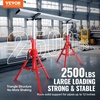 image:imageVEVOR HeavyDuty Pipe Stand Adjustable Folding Pipe Jack Stand  Sturdy Construction 2500 lbs Load Capacity  Ideal for Welding Automotive and Construction Projects