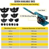 image:imageVEVOR Pipe Tube Bender 38 to 1 Manual Pipe Tube Bender with 7 Dies Heavy Duty Tube Bender Tubing of Steel Metal Copper for Repair Shops BlueBlue