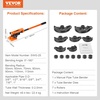image:imageVEVOR Pipe Tube Bender 38 to 1 Manual Pipe Tube Bender with 7 Dies Heavy Duty Tube Bender Tubing of Steel Metal Copper for Repair Shops BlueOrange