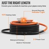 image:imageVEVOR SelfRegulating Pipe Heating Cable 100feet 5Wft Heat Tape for Pipes Freeze Protection Protects PVC Hose Metal and Plastic Pipe from Freezing 120V15 Feet