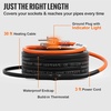 image:imageVEVOR SelfRegulating Pipe Heating Cable 100feet 5Wft Heat Tape for Pipes Freeze Protection Protects PVC Hose Metal and Plastic Pipe from Freezing 120V30 Feet