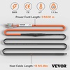 image:imageVEVOR SelfRegulating Pipe Heating Cable 100feet 5Wft Heat Tape for Pipes Freeze Protection Protects PVC Hose Metal and Plastic Pipe from Freezing 120V18 Feet