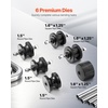 image:imageVEVOR Tube Roller Bender Max 112 Manual Tube Pipe Roller Bender with 6 Dies 360 Copper Aluminum Pipe Bending Tool for Square Round Tube amp Flat Bar Ideal for HVAC Air Conditioning Auto Repair