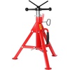 image:imageVEVOR VHead Pipe Stand 1812 Capacity 2037 Height Adjustable Pipe Stands 2500 lbs Load Capacity Portable Folding Pipe Stands Durable Carbon Steel Frame