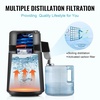 image:imageVEVOR Water Distiller 4L 105 Gallon Pure Water Distilling for Home Countertop 750W Distilled Water Maker 304 Stainless Steel Interior Stiller Water Making Machine to Make Clean Water BlackBlack