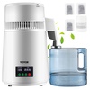 image:imageVEVOR 11Gal Water Distiller 03GalH Distilled Water Maker Machine 750W 099H Timing Set Temp Display 304 Stainless Steel Countertop Distiller Plastic Carafe Cleaning Powder 3 Carbon Packs WhiteWhite