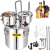 image:imageVEVOR Alcohol Still 5GAL20L Alcohol Distiller with Thumper Keg Distillery Kit for Alcohol with Copper Tube amp Buildin Thermometer amp Water Pump132Gal