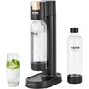 image:imageVEVOR Sparkling Water Maker Soda Maker Machine for Home Carbonating Seltzer Water Starter Kit with BPA free 1L PET Bottle Compatible with Mainstream Screwin 60L CO2 CylinderNOT Included Black2 bottles