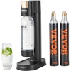image:imageVEVOR Sparkling Water Maker Soda Maker Machine for Home Soda Maker with BPAfree 1L PET Bottle 2 CO2 CylindersNot Contain CO2 GAS Compatible with Mainstream Screwin 60L CO2 Cylinder1 Bottle  2 CO2 Cylinders