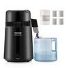 image:imageVEVOR Water Distiller 4L 105 Gallon Pure Water Distilling for Home Countertop 750W Distilled Water Maker 304 Stainless Steel Interior Stiller Water Making Machine to Make Clean Water BlackBlack