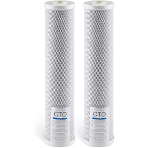 image:imageVEVOR CTO Whole House Water Filter  Universal Fit 20 x 45 Inch  Activated Carbon Block Cartridge Replacement 5 Micron Coconut Shell Charcoal Filter Reduce Chlorine Bad Taste OdorCTO Filter x 2 Pack