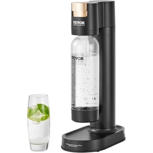 image:imageVEVOR Sparkling Water Maker Soda Maker Machine for Home Carbonating Seltzer Water Starter Kit with BPA free 1L PET Bottle Compatible with Mainstream Screwin 60L CO2 CylinderNOT Included Black1 Bottle