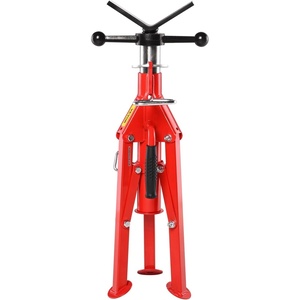 image:imageVEVOR VHead Pipe Stand 1812 Capacity 2037 Height Adjustable Pipe Stands 2500 lbs Load Capacity Portable Folding Pipe Stands Durable Carbon Steel Frame