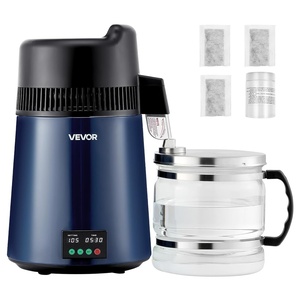 image:imageVEVOR Water Distiller 6L  16 Gallon Countertop Water Distiller for Home 900W Distilled Water Maker with BPAFree Plastic Container 304 Stainless Steel Interior Distilling for Drinking WaterNavy Blue