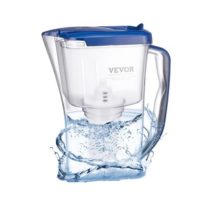 image:imageVEVOR Water Filter Pitcher 9 Cup 5Stage Water Filter Dispenser Fast Filtration System with Filter Change Indicator No BPA Lasts 3 Months or 40 Gallons Reduces Limescale Lead Chlorine OdorsWater Filter Pitcher