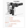 image:imageVEVOR Adjustable Trailer Hitch 6Inch Drop Hitch Ball Mount Fit 2 Receiver Heavy Duty Trailer Tow Hitch with 2 Balls 12500 lbs amp 2516 Balls 21500 lbs Receiver Hitch with AntiTheft Pin