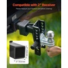 image:imageVEVOR Adjustable Trailer Hitch 6Inch Drop Hitch Ball Mount Fit 2 Receiver Heavy Duty Trailer Tow Hitch with 2 Balls 12500 lbs amp 2516 Balls 21500 lbs Receiver Hitch with AntiTheft Pin
