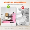 image:imageVEVOR Cake Decorating Machine Cake Cream Spreading Coating Smearing Machine Low Noise Cake Frosting Machine Turntable with Adjustable Scraper for 6 to 14 Cake 25320RPM Rotating Speed WhitePink