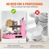 image:imageVEVOR Cake Decorating Machine Cake Cream Spreading Coating Smearing Machine Low Noise Cake Frosting Machine Turntable with Adjustable Scraper for 6 to 14 Cake 25320RPM Rotating Speed WhitePink