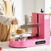 image:imageVEVOR Cake Decorating Machine Cake Cream Spreading Coating Smearing Machine Low Noise Cake Frosting Machine Turntable with Adjustable Scraper for 6 to 14 Cake 25320RPM Rotating Speed WhitePink