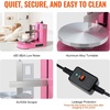 image:imageVEVOR Cake Decorating Machine Cake Cream Spreading Coating Smearing Machine Low Noise Cake Frosting Machine Turntable with Adjustable Scraper for 6 to 14 Cake 25320RPM Rotating Speed WhitePink