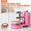 image:imageVEVOR Cake Decorating Machine Cake Cream Spreading Coating Smearing Machine Low Noise Cake Frosting Machine Turntable with Adjustable Scraper for 6 to 14 Cake 25320RPM Rotating Speed WhitePink