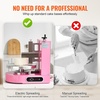 image:imageVEVOR Cake Decorating Machine Cake Cream Spreading Coating Smearing Machine Low Noise Cake Frosting Machine Turntable with Adjustable Scraper for 6 to 14 Cake 25320RPM Rotating Speed WhitePink