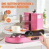 image:imageVEVOR Cake Decorating Machine Cake Cream Spreading Coating Smearing Machine Low Noise Cake Frosting Machine Turntable with Adjustable Scraper for 6 to 14 Cake 25320RPM Rotating Speed WhitePink