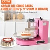 image:imageVEVOR Cake Decorating Machine Cake Cream Spreading Coating Smearing Machine Low Noise Cake Frosting Machine Turntable with Adjustable Scraper for 6 to 14 Cake 25320RPM Rotating Speed WhitePink