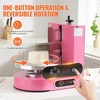 image:imageVEVOR Cake Decorating Machine Cake Cream Spreading Coating Smearing Machine Low Noise Cake Frosting Machine Turntable with Adjustable Scraper for 6 to 14 Cake 25320RPM Rotating Speed WhitePink