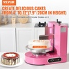 image:imageVEVOR Cake Decorating Machine Cake Cream Spreading Coating Smearing Machine Low Noise Cake Frosting Machine Turntable with Adjustable Scraper for 6 to 14 Cake 25320RPM Rotating Speed WhitePink