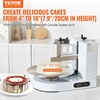 image:imageVEVOR Cake Decorating Machine Cake Cream Spreading Coating Smearing Machine Low Noise Cake Frosting Machine Turntable with Adjustable Scraper for 6 to 14 Cake 25320RPM Rotating Speed WhiteWhite