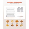 image:imageVEVOR Commercial Convection Oven 47L43Qt HalfSize Conventional Oven Countertop 1600W 4Tier Toaster wFront Glass Door Electric Baking Oven wTrays Wire Racks Clip Gloves 120V4Tier 66L 2800W